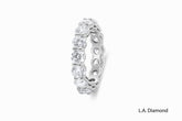 14K White Gold Round Diamond Eternity Band (4.60 ct)